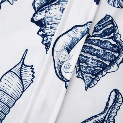 Herren Kurzarmhemd Marine Design Sommer