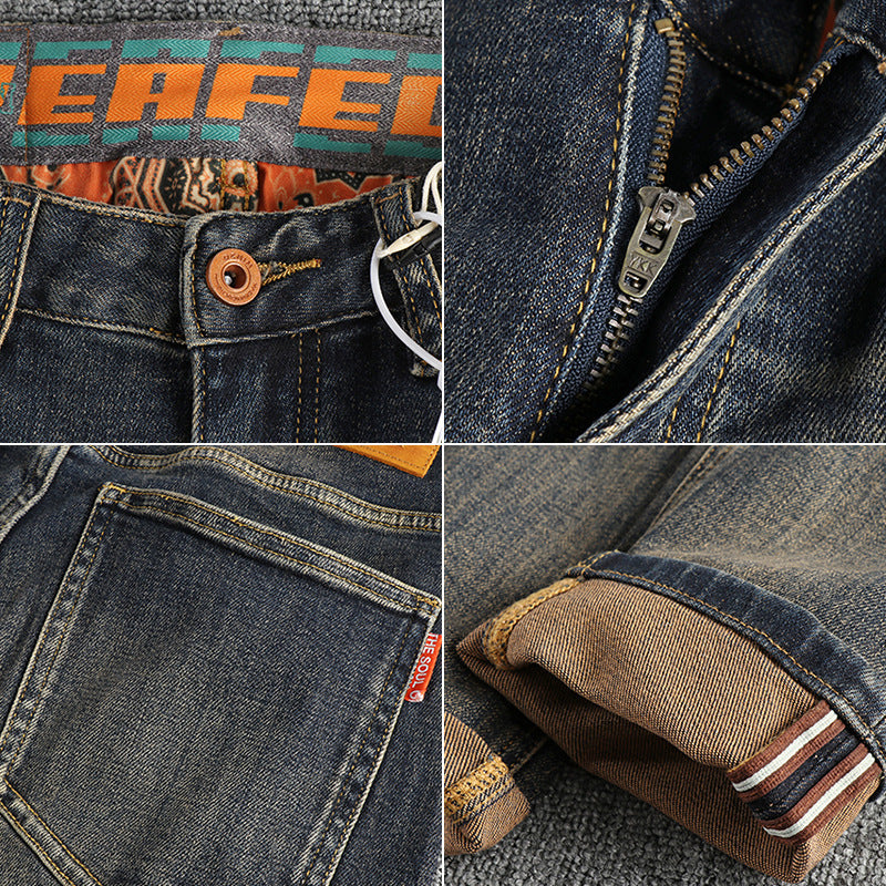 Herren Jeans Slim Fit Used Look Berlin Style