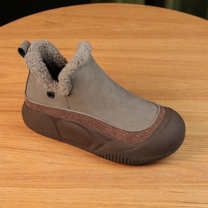 Damen Clogs Warm Bequem Fleece-Innensohle Robust