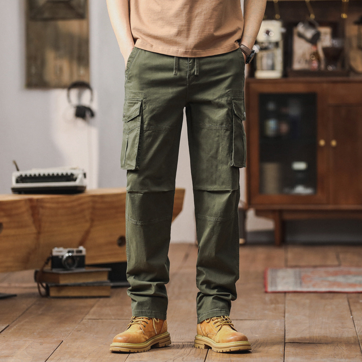 Herren Cargohose Multifunktional Strapazierfähig Mit Taschen