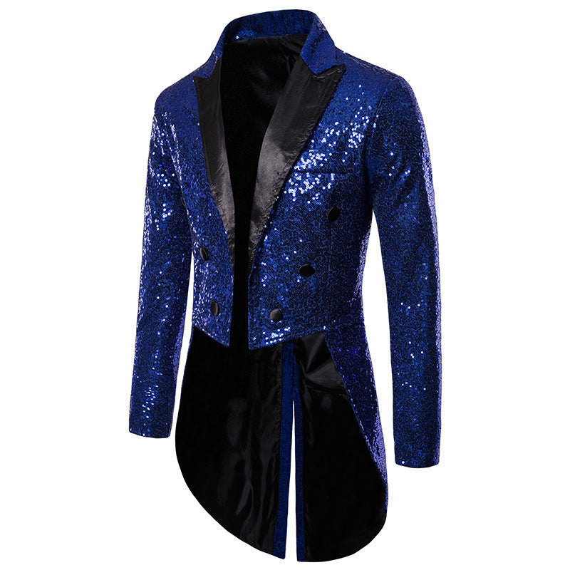 Herren Smokingjacke Glitzernd Elegant mit Pailletten
