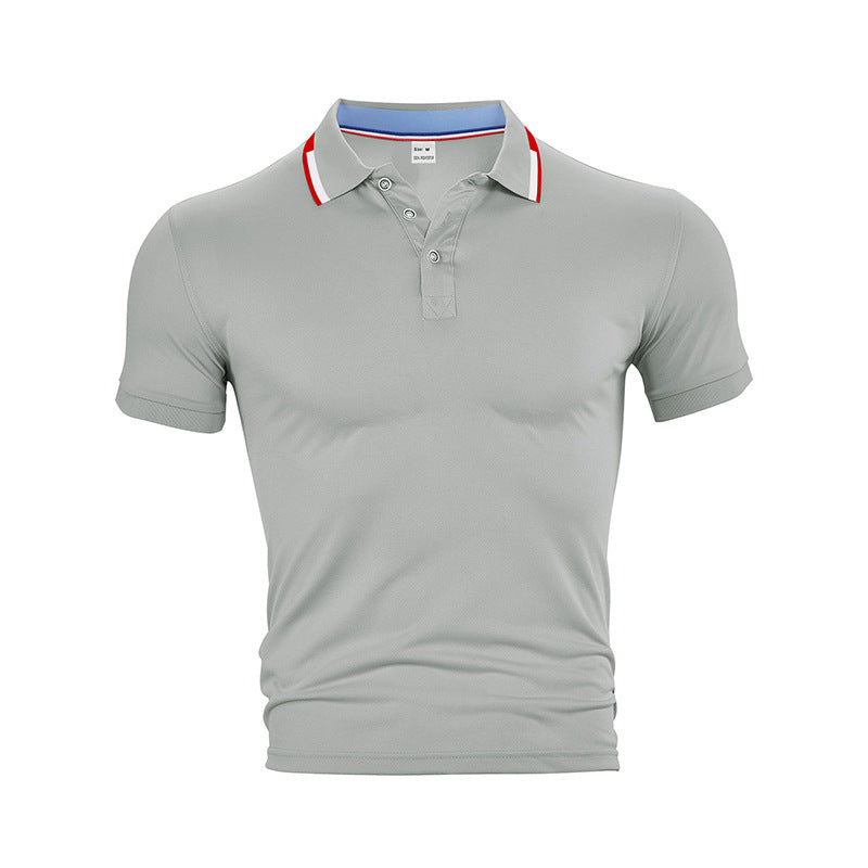 Herren Polohemd Modern Kragen Kontrastfarben Elegent