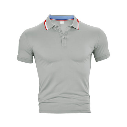 Herren Polohemd Modern Kragen Kontrastfarben Elegent