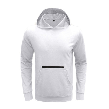 Herren Hoodie Reißverschluss Kapuze Modern Grau