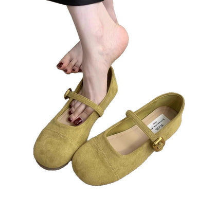 Damen Ballerinas Elegante Mary Jane Schuhe mit Riemchen