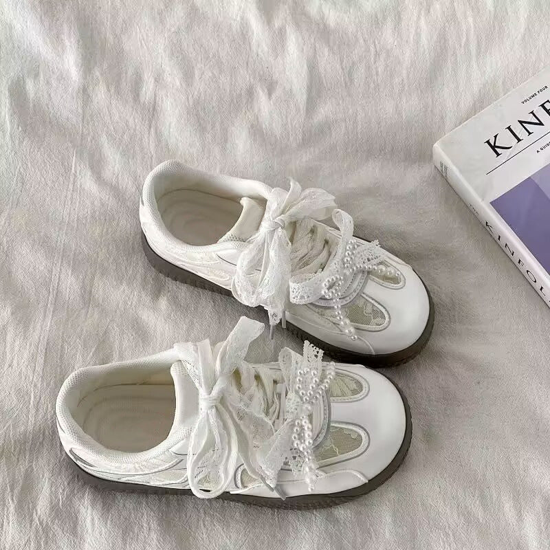 Damen Sneaker Modisch Einzigartig Schnürsenkel
