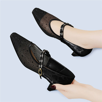 Glitzernde Slingback Pumps Damen Schuhe High Heel Elegant - BerlinGlamour