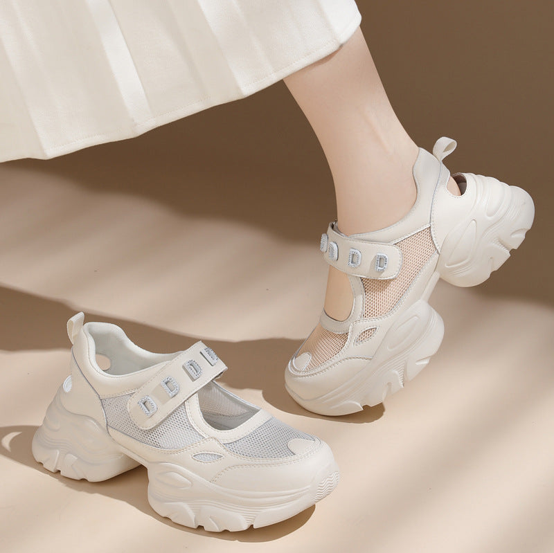 Damen Sneaker Sportlich Komfortabel Mit Verstellbarem Riemen