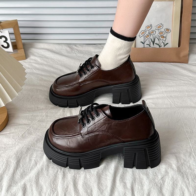 Damen Plateau-Schnürschuhe Hoch Modisch Robust