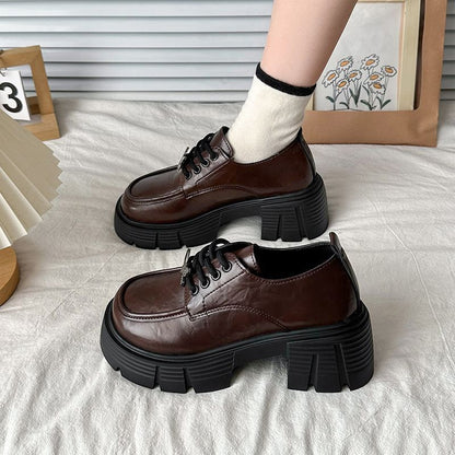 Damen Plateau-Schnürschuhe Hoch Modisch Robust