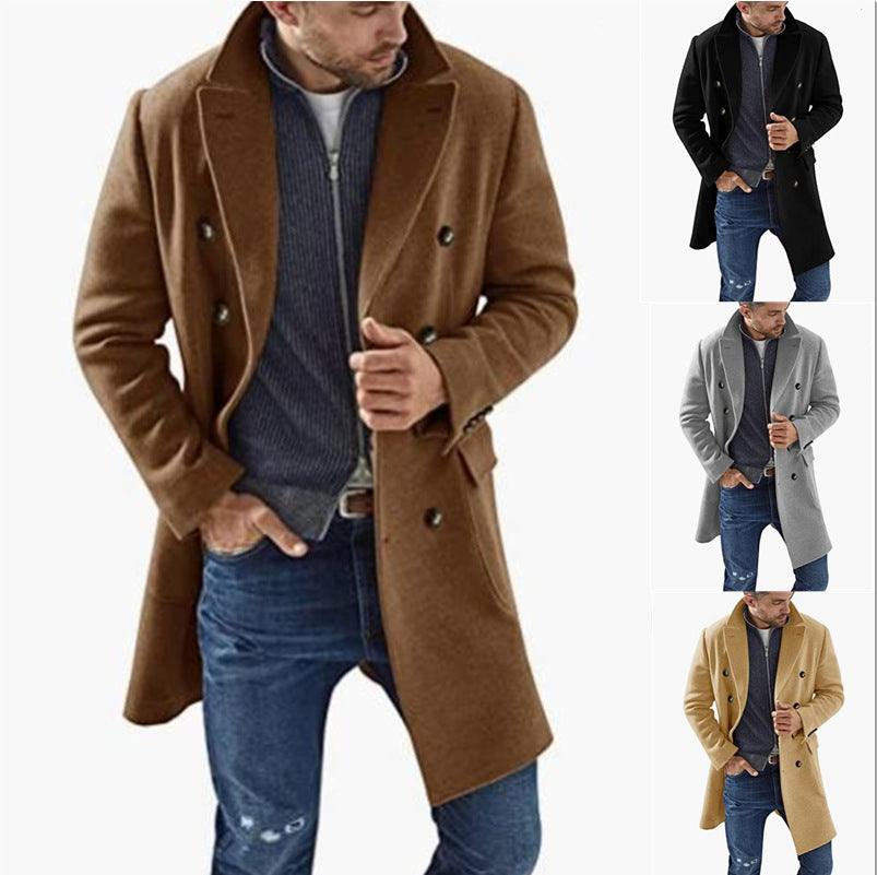Herren Mantel Doppelknebel Moderner Schnitt Elegent - BerlinGlamour