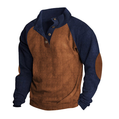 Der Pullover-Shirt mit Knopfleiste und Lederdetails ist ein elegantes und modernes Kleidungsstück, der für den stilvollen Herren geeignet ist. Mit seiner strukturierten Passform und edlen