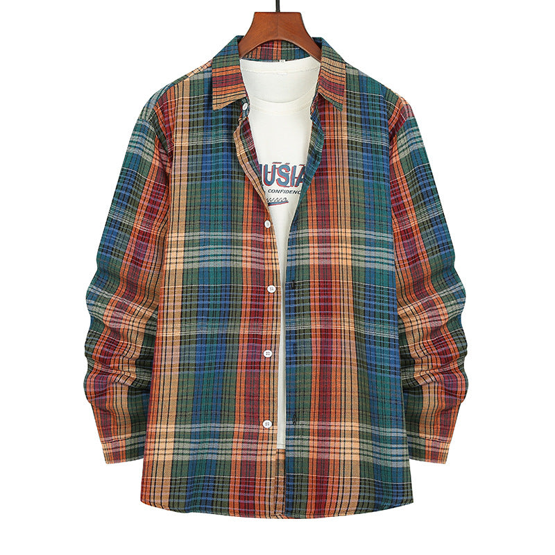 Herren Flanellhemd Karomuster Bequem Modern