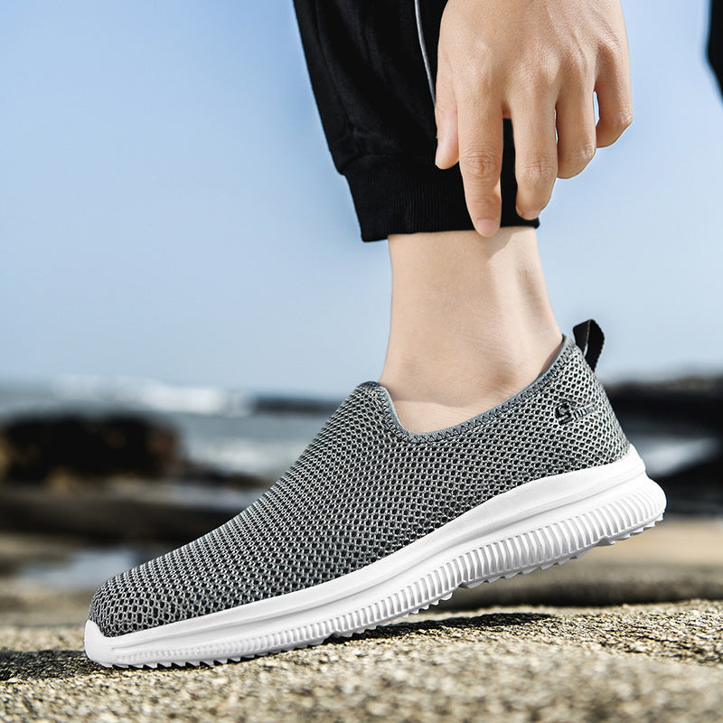 Damen Sneaker Atmungsaktiv Freizeitschuhe Slip-On Bequem - BerlinGlamour
