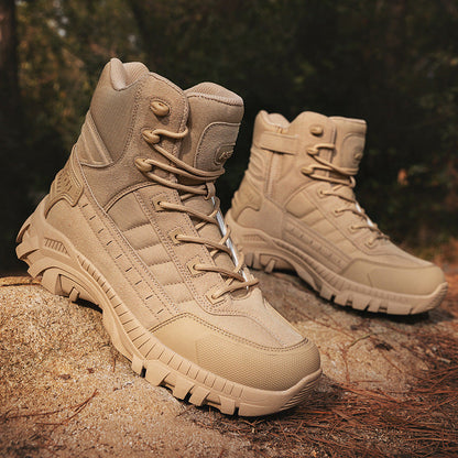 Herren Wanderschuhe Hoch Knöchelschutz Rutschfest Outdoor