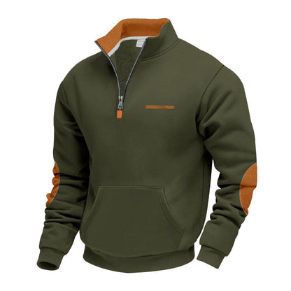 Herren Kapuzenpullover Mit Halbzipp Modern Farben