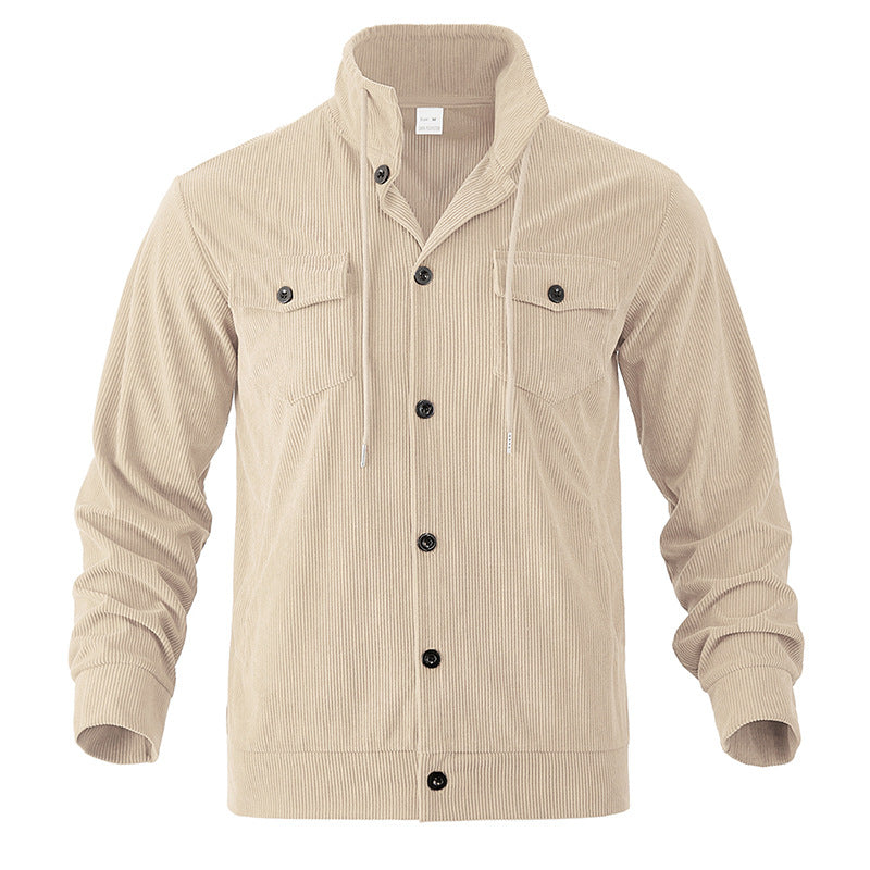 Herren Cordjacke Robust mit Taschen und verstellbarem Kragen