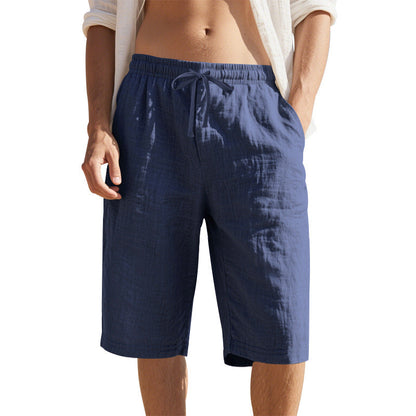Herren Leinen Shorts Atmungsaktiv Entspannter Schnitt Sommer