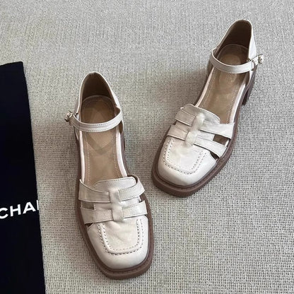 Damen Schuhe Blockabsatz Elegante Riemchenschuhe