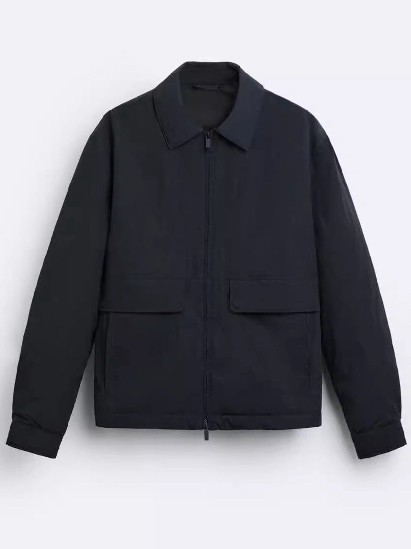 Herren Jacke Lässig Modern mit Taschen
