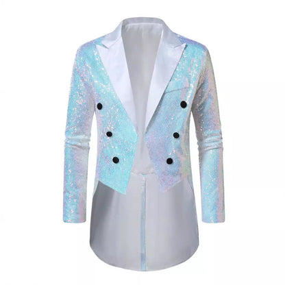 Herren Blazer Pailletten Anzugjacke Glitzernd Elegant - BerlinGlamour