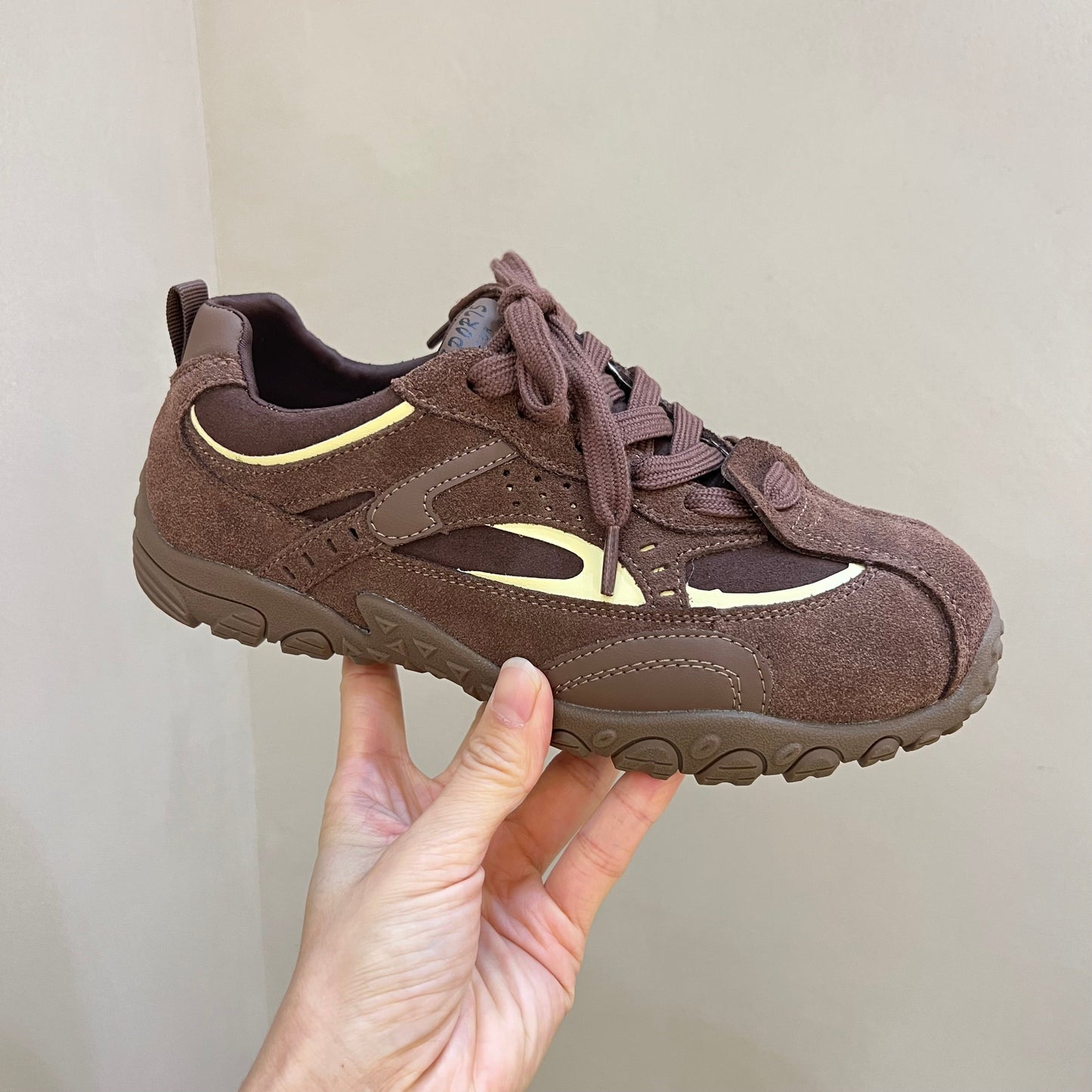 Damen Sneaker Sportlich Wildleder Mesh Atmungsaktiv