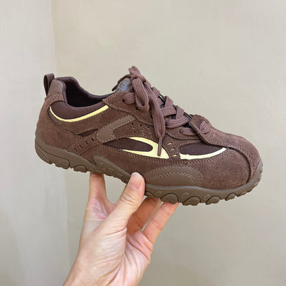 Damen Sneaker Sportlich Wildleder Mesh Atmungsaktiv