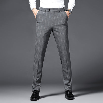 Elegante Herren Anzughose Streifen Slim Fit - BerlinGlamour