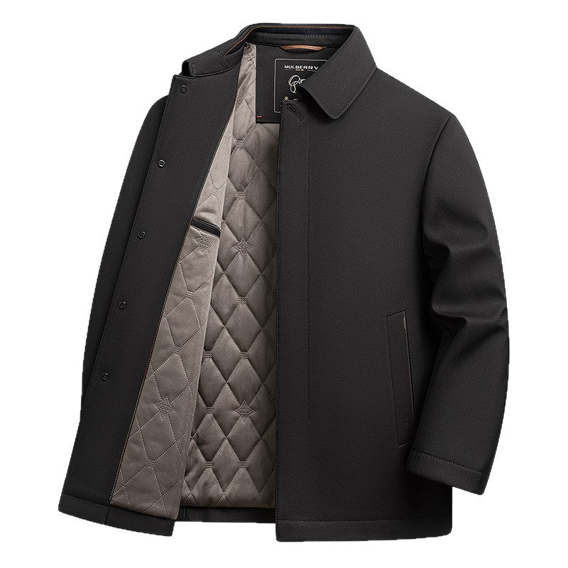 Herren Regenjacke Wasserdicht mit Innen-Taschen Modern