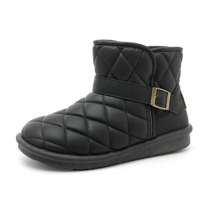 Damen Winterstiefel Warm Isoliert Klettverschluss Modisch