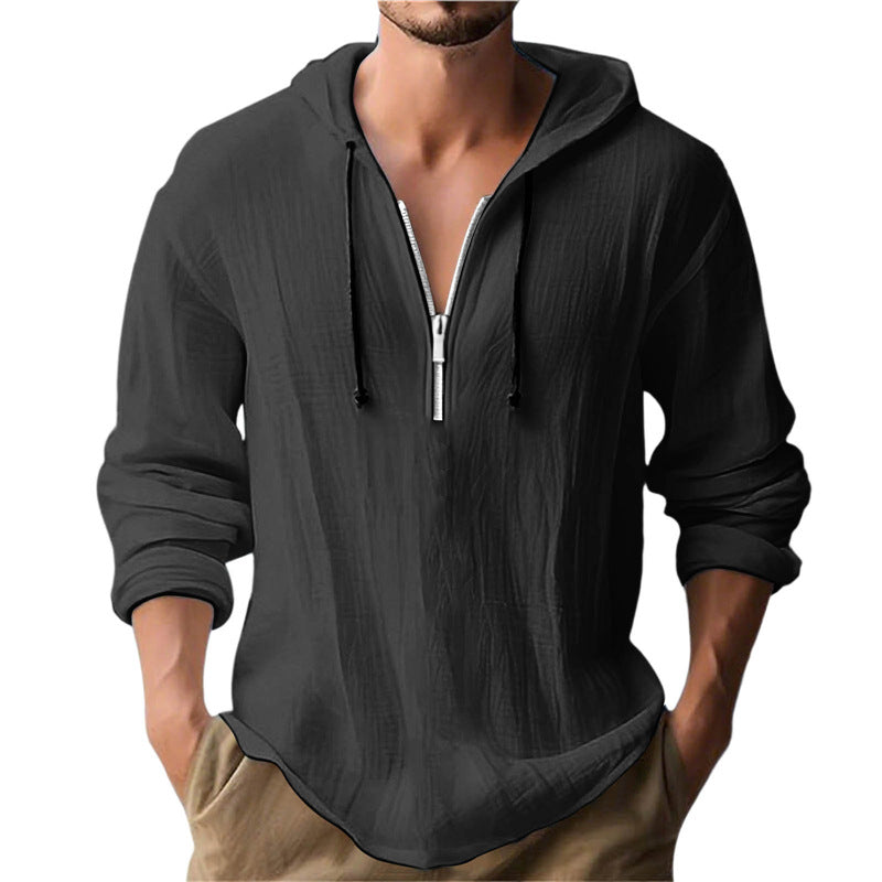 Herren Kapuzenpullover Lässig Atmungsaktiv Mit Reißverschluss