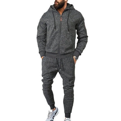 Herren Sportanzug Kapuzenpullover mit Reißverschlusstaschen