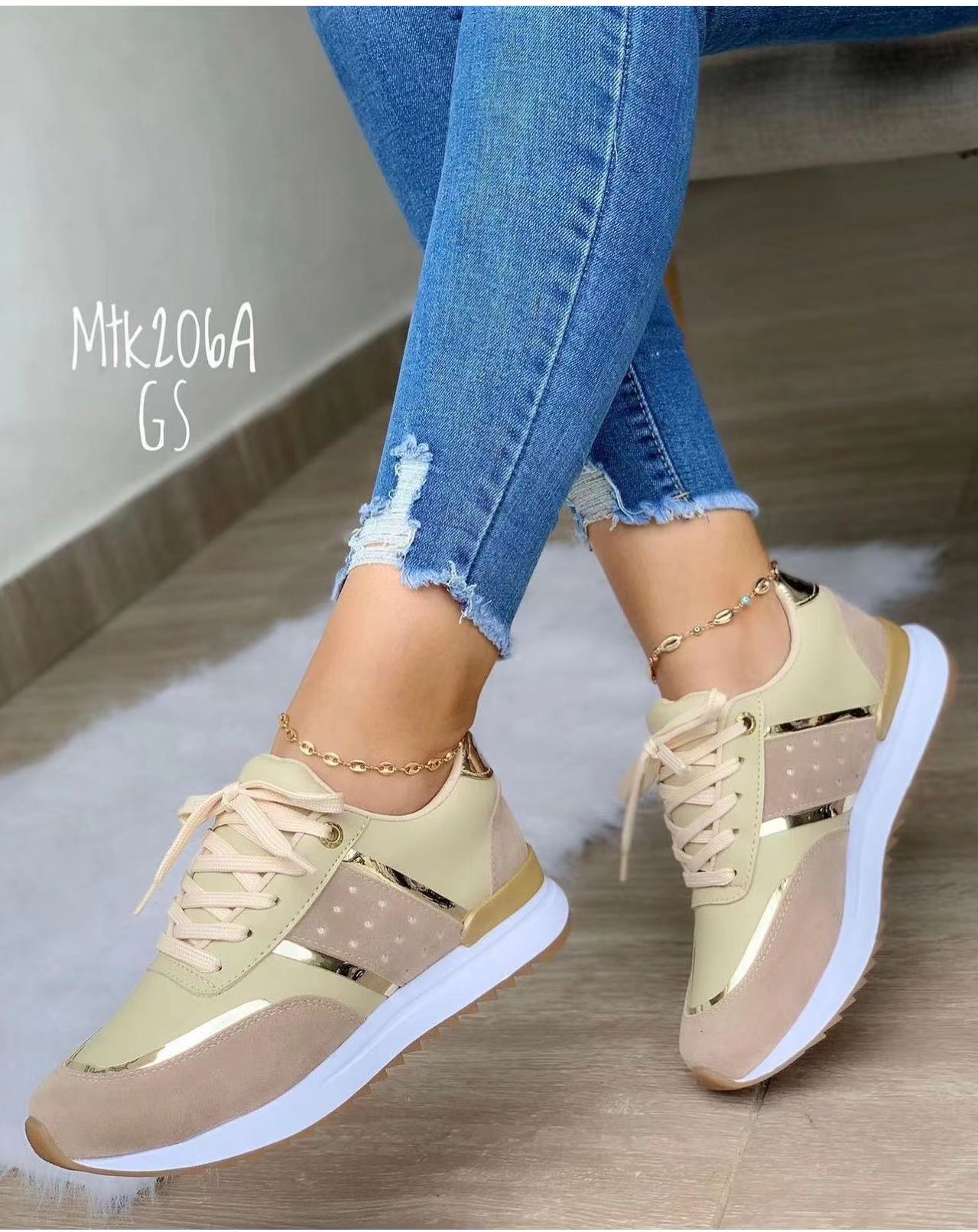 Damen Sneaker Sportlich Glitzer Schuhe Frauen