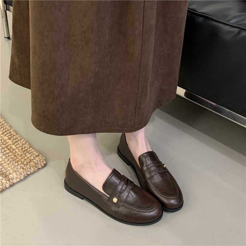 Damen Mokassins Lederschuhe Elegante Schuhe Frauen