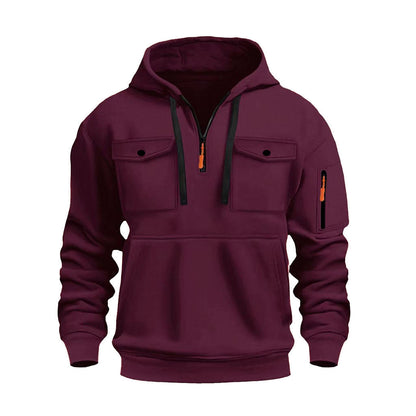 Funktionspullover Herren Warm mit Taschen Outdoor