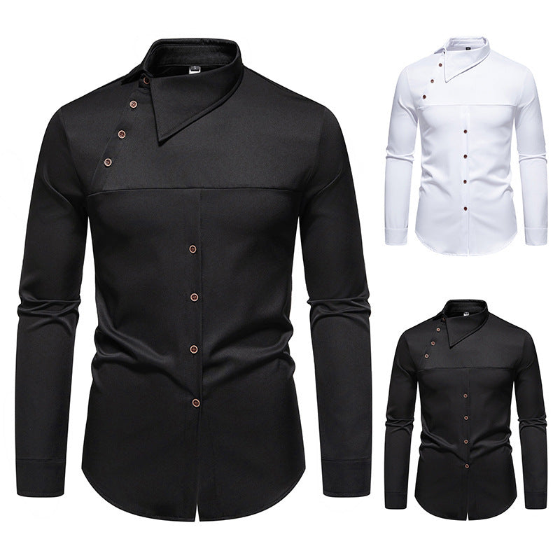Herren Hemd Asymmetrischer Kragen Modern Berlin Style