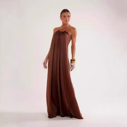 Langes Abendkleid mit Halsband Elegant