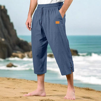 Herren Strandhose Leicht Mit Seitenschlitzen Sommerhose