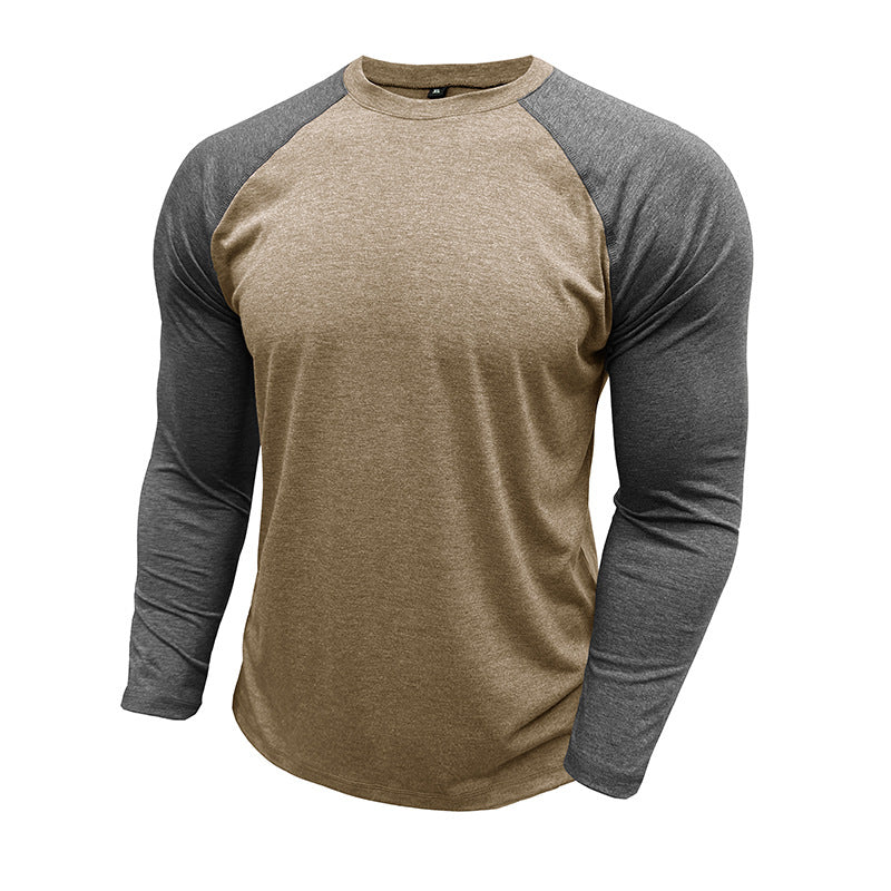 Herren Langarmshirt Sportlich Raglan Ärmel Modern