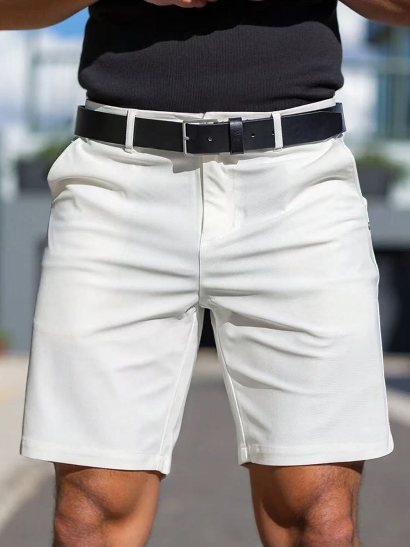 Herren Kurzhose Elastisch mit Seitentaschen Sportlich