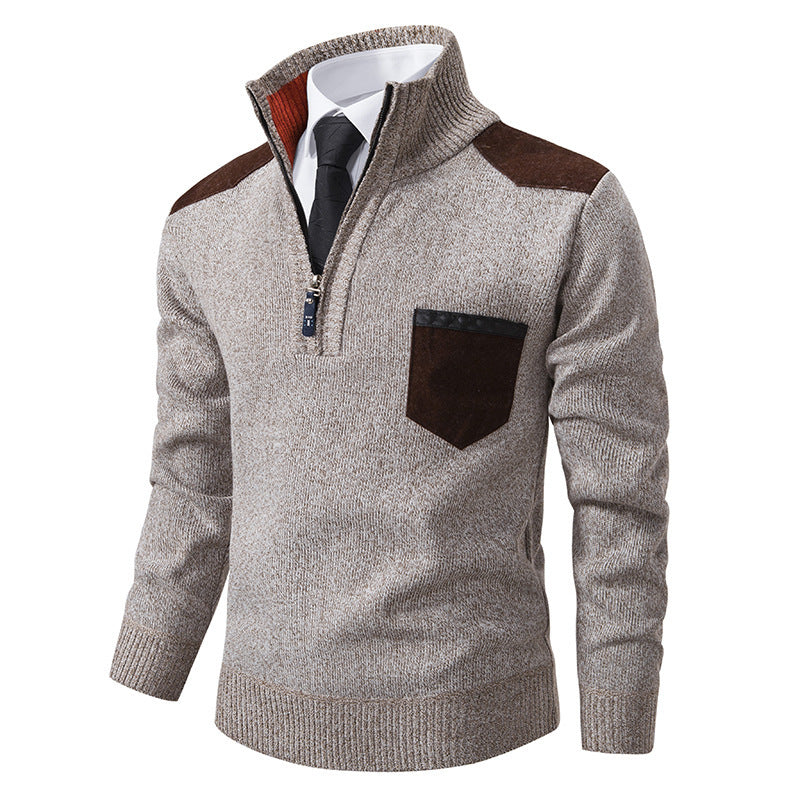 Herren Pullover Lässig Mit Reißverschluss Moderner Kragen - BerlinGlamour