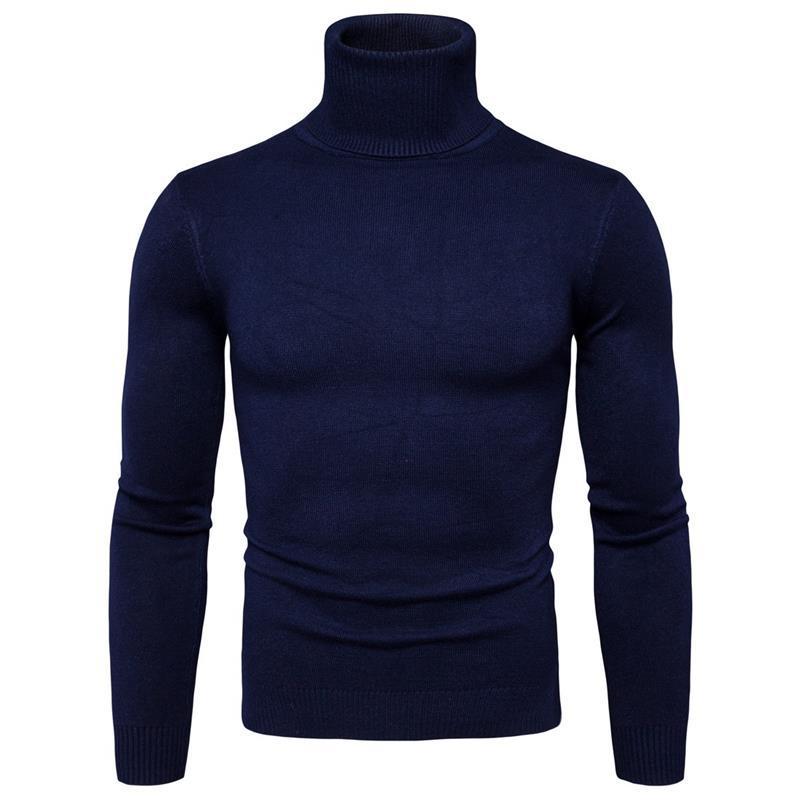 Herren Rollkragenpullover Fein Strick Hochwertig Elegант