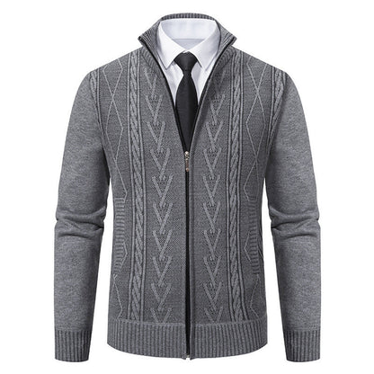 Herren Strickjacke Struktur Webung Modern