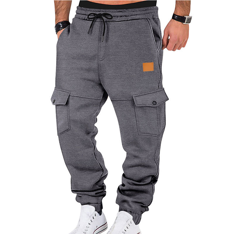 Herren Jogginghose Cargo Bequem Elastisch mit Taschen