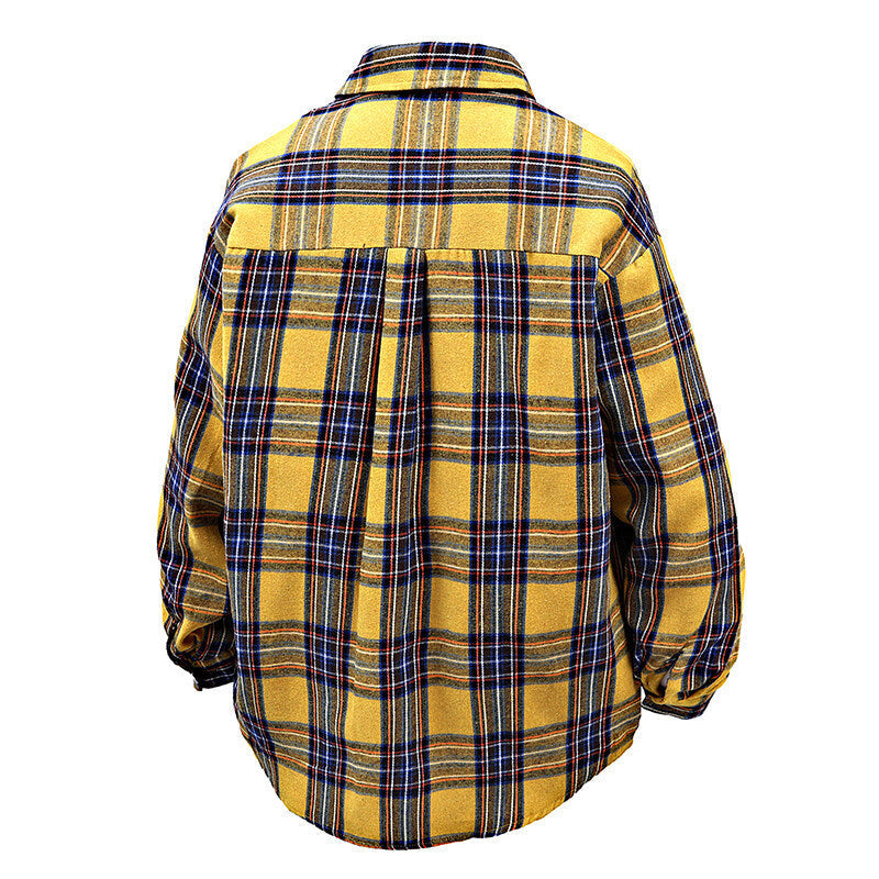 Herren Flanellhemd Kariert mit Brusttasche Modern