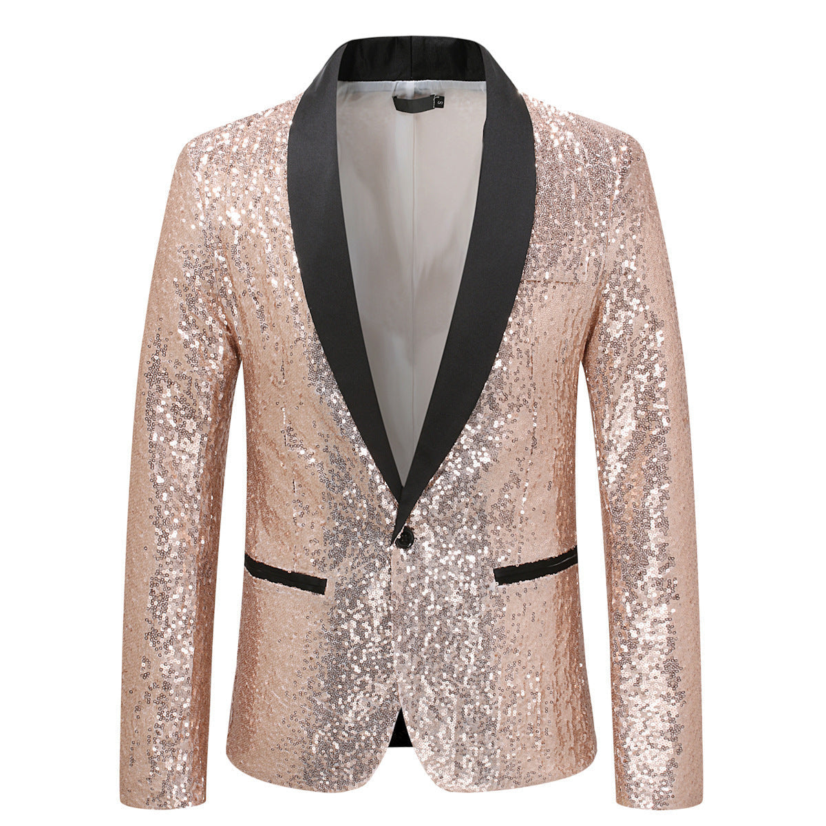Herren Blazer Pailletten Elegant Glitzernd