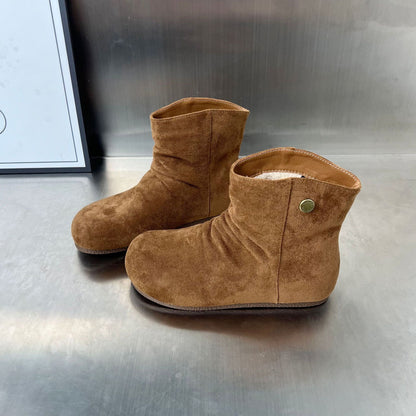 Damen Stiefel Wildleder Kuschelig Rutschfest