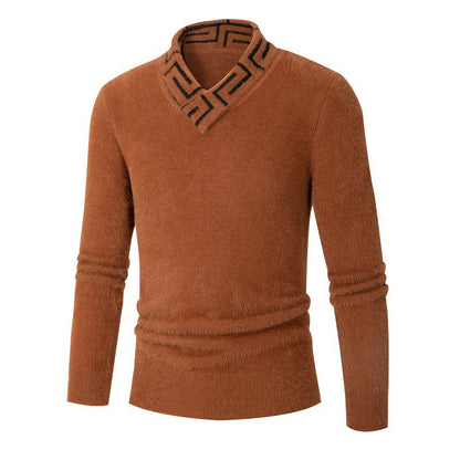 Herren Pullover Modern Stehkragen Strukturiert Trendig