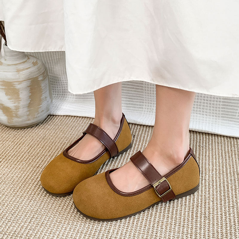 Damen Schuhe Bequem Mary Jane Schnalle Modern
