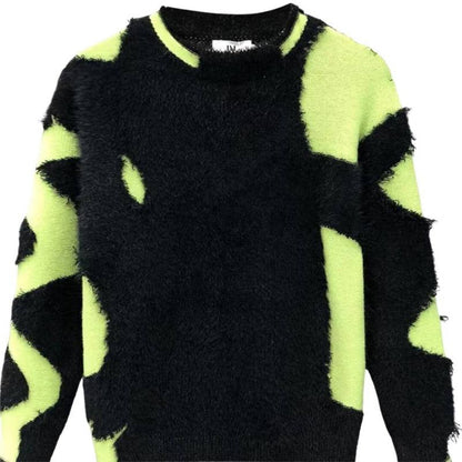 Damen Oversized Pullover Modern Kontrast Design Groß